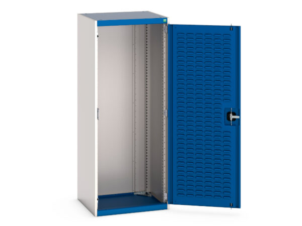 Secure Metal Stoarge Cabinets - Cubio Cupboard with Louvre Doors. WxDxH: 650X525X1600mm Ral 7035/5010 _SKU-40011018.11V