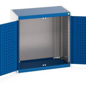 Maintenance Cupboard - with Perfo Doors. WxDxH: 800X525X800mm Ral 7035/5010 _SKU-40012049.11V