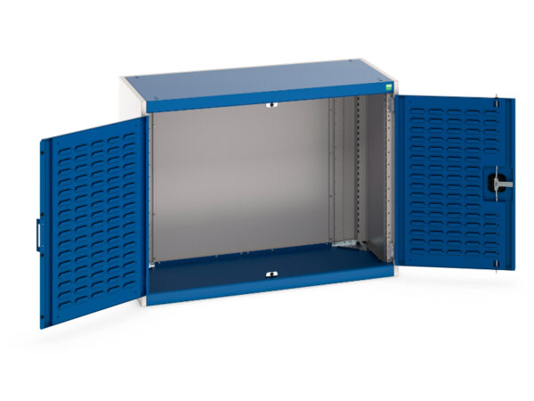 Bott Storage Cupboard with Louvre Doors - WxDxH: 1050X525X800mm Ral 7035/5010 _SKU-40013010.11V