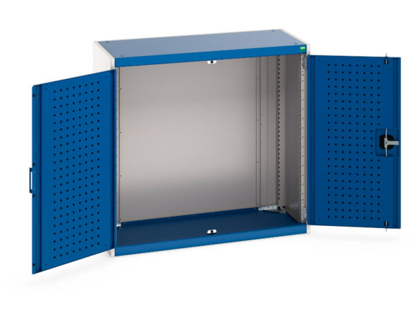 Bott Branded Cupboard - with Perfo Doors. WxDxH: 1050X525X1000mm Ral 7035/5010 _SKU-40013013.11V