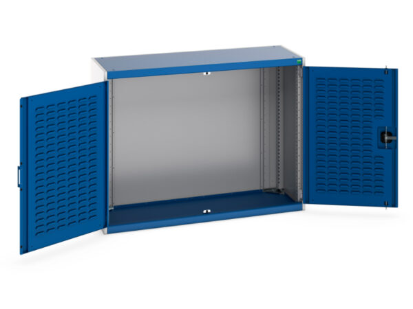 Bott Cubio Cabinet with Louvre Doors - WxDxH: 1050X525X1000mm Ral 7035/5010 _SKU-40014014.11V
