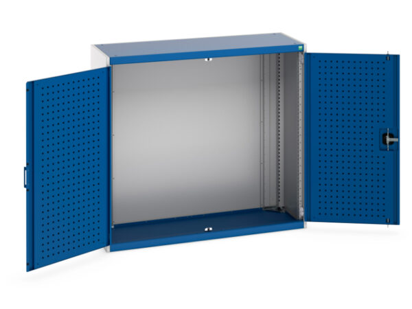 Tool Shadowboard Cabinet - Cubio Cupboard with Perfo Doors. WxDxH: 1300X525X1200mm Ral 7035/5010 _SKU-40014015.11V