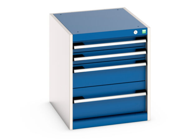 Four Drawer Metal Cabinet - WxDxH: 525X650X600mm Ral 7035/5010 _SKU-40018017.11V