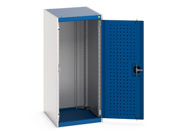 Perforated Double Door Metal Cabinet - Cubio Cupboard with Perfo Doors. WxDxH: 525X650X1200mm Ral 7035/5010 _SKU-40018089.11V