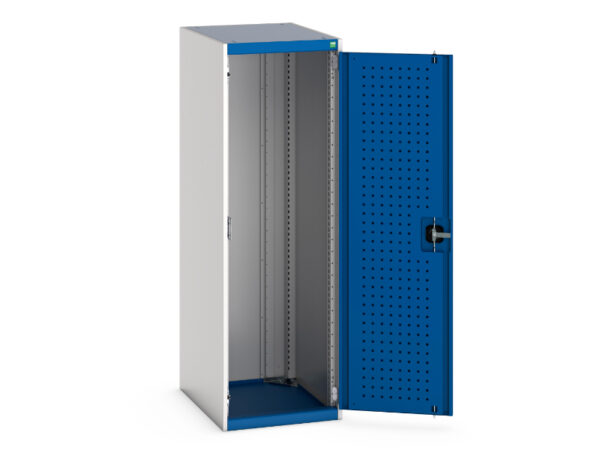 Bott Cubio Cupboard with Perfo Storage Doors - Cubio Cupboard with Perfo Doors. WxDxH: 525X650X1600mm Ral 7035/5010 _SKU-40018091.11V
