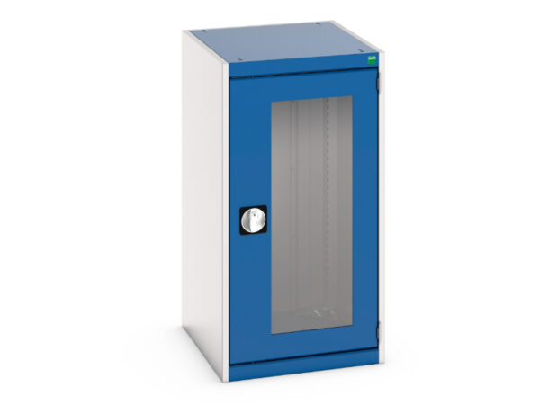 Bott Cubio Metal Window Door Cupboard - Cubio Cupboard with Window Doors. WxDxH: 525X650X1000mm Ral 7035/5010 _SKU-40018139.11V