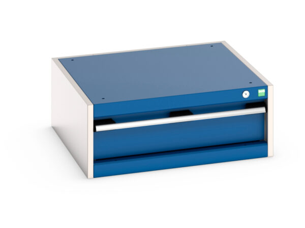 Heavy Duty Drawer Cabinet - Cubio Drawer Cabinet with 1 Drawer. WxDxH: 650X650X250mm Ral 7035/5010 _SKU-40019001.11V