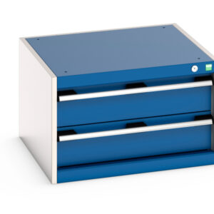 Cubio Drawer Cabinet with 2 Drawers - WxDxH: 650X650X400mm Ral 7035/5010 _SKU-40019005.11V