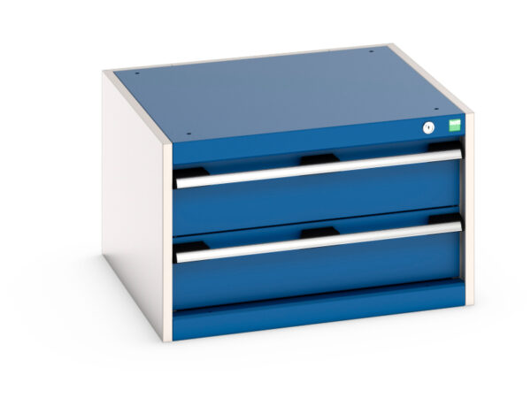 Cubio Drawer Cabinet with 2 Drawers - WxDxH: 650X650X400mm Ral 7035/5010 _SKU-40019005.11V