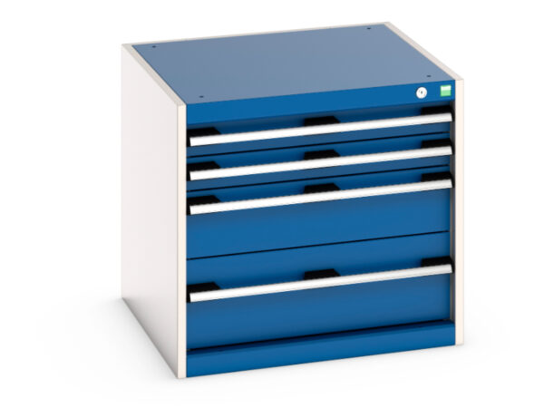 Cubio Drawer Cabinet with 4 Drawers. WxDxH: 650X650X600mm Ral 7035/5010 _SKU-40019015.11V
