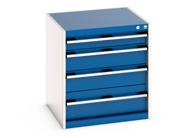 Cubio Drawer Cabinet with 4 Drawers. WxDxH: 650X650X700mm Ral 7035/5010 _SKU-40019025.11V