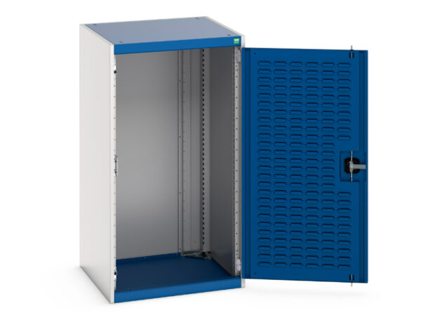 Metal Workplace Cupboards - with Louvre Doors. WxDxH: 650X650X1200mm Ral 7035/5010 _SKU-40019092.11V