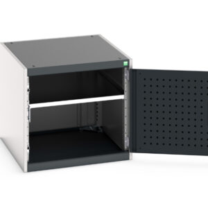 Cubio Drawer Cabinet with Perfo Door. WxDxH: 650X750X600mm Ral 7035/7016 _SKU-40027098.19V