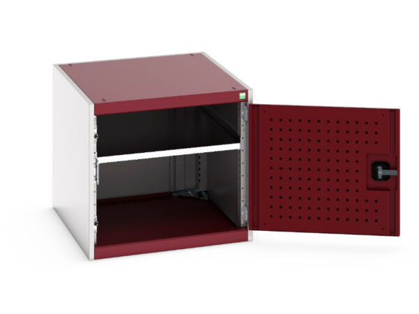 Cubio Drawer Cabinet with Perfo Door. WxDxH: 650X750X600mm Ral 7035/3004 _SKU-40027098.24V