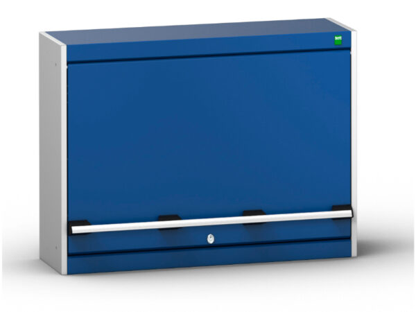 Cubio Cupboard with Louvre Backpanel And Lift Up Door. WxDxH: 1050X325X600mm Ral 7035/5010 _SKU-40031087.11V
