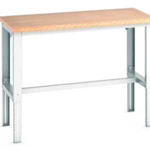 Cubio Work Table - Adjustable Height (Mpx) with 3 Stringers. WxDxH: 1500X750X740-1140mm Ral 7035 _SKU-41003118.16V