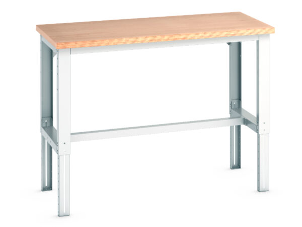 Cubio Work Table - Adjustable Height (Mpx) with 3 Stringers. WxDxH: 1500X750X740-1140mm Ral 7035 _SKU-41003118.16V