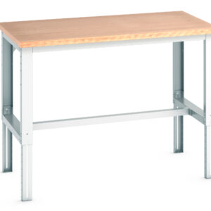 Metal Tech Work Table - Cubio Framework Bench Adj Height (Mpx) with 3 Stringers. WxDxH: 1500X900X740-1140mm Ral 7035 _SKU-41004125.16V