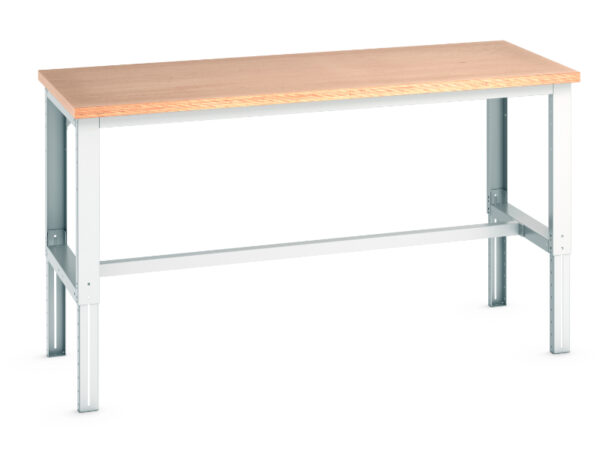 Metal Work Table Frame - Cubio Framework Bench Adj Height (Mpx) with 3 Stringers. WxDxH: 2000X900X740-1140mm Ral 7035 _SKU-41004127.16V