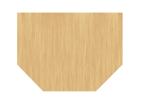 Cubio 'T' Worktop Multiplex. WxDxH: 1507X1129X40mm Brown - Natural Wood _SKU-41201068. 08V