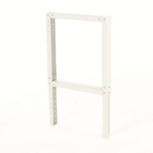 Cubio Height Adjustable Work Table Leg - Corner Bracket. WxDxH: 80X650X700-1100mm Ral 7035 _SKU-41401005.16V