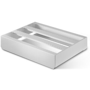 CNC Tool Storage Cabinet Metal Insert - CNC Drawer Insert for 800Wx525D Cabinets - 52 Sections. WxDxH: 675X400X80mm Ral 7035 _SKU-43013005.16V