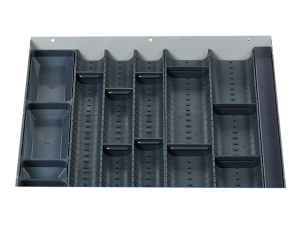 Cubio Trough Block Divider Kit 15 Compartment for Cabinet - WxDxH: 525X525X28mm Plastic Ral 7011 _SKU-43020004