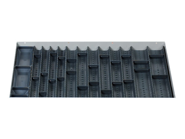 Cubio Trough Block Divider Kit 36 Compartment for Cabinet - WxDxH: 800X525X28mm Plastic Ral 7011 _SKU-43020010