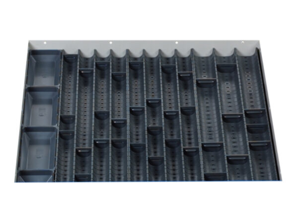 Cubio Trough Block Divider Kit 44 Compartment for Cabinet - WxDxH: 650X650X28mm Plastic Ral 7011 _SKU-43020024
