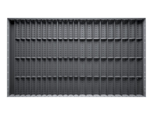 Cubio Trough Block Divider Kit 84 Compartment for Cabinet - WxDxH: 1050X650X28mm Plastic Ral 7011 _SKU-43020030