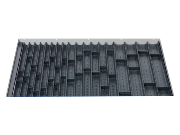 Cubio Trough Block Divider Kit 74 Compartment for Cabinet - WxDxH: 1050X750X28mm Plastic Ral 7011 _SKU-43020043