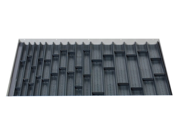 Cubio Trough Block Divider Kit 80 Compartment for Cabinet - WxDxH: 1050X750X28mm Plastic Ral 7011 _SKU-43020044