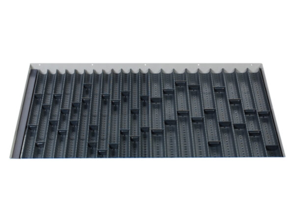 Cubio Trough Block Divider Kit 105 Compartment for Cabinet - WxDxH: 1050X750X28mm Plastic Ral 7011 _SKU-43020045