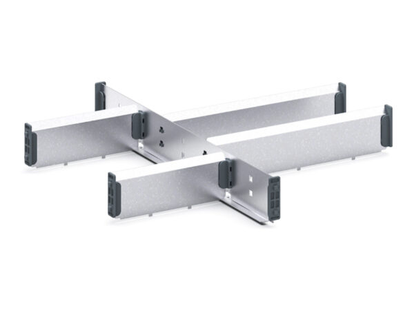 Metal Drawer Dividers - Cubio Adjustable Divider Kit 6 Compartment for Cabinet - WxDxH: 525X525X75mm Galvanised Steel _SKU-43020622.51
