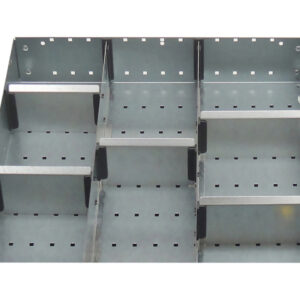 Shallow Drawer Dividers - Cubio Adjustable Divider Kit 8 Compartment for Cabinet - WxDxH: 525X525X100mm Galvanised Steel _SKU-43020625.51