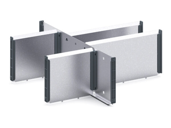 Industrial Drawer Separators - Cubio Adjustable Divider Kit 6 Compartment for Cabinet - WxDxH: 525X525X150mm Galvanised Steel _SKU-43020626.51