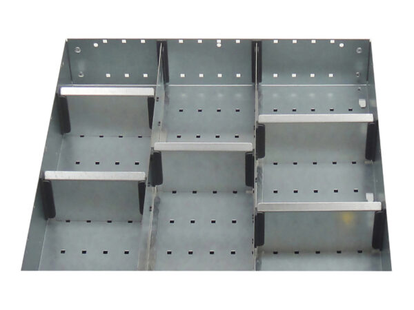 Compartment Dividers for Bott Cabinets - Cubio Adjustable Divider Kit 8 Compartment for Cabinet - WxDxH: 650X525X75mm Galvanised Steel _SKU-43020634.51