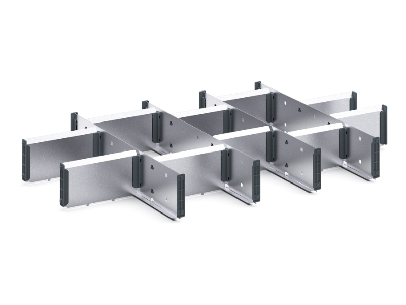 Cubio Adjustable Divider Kit 15 Compartment for Cabinet - WxDxH: 800X525X100mm Galvanised Steel _SKU-43020655.51