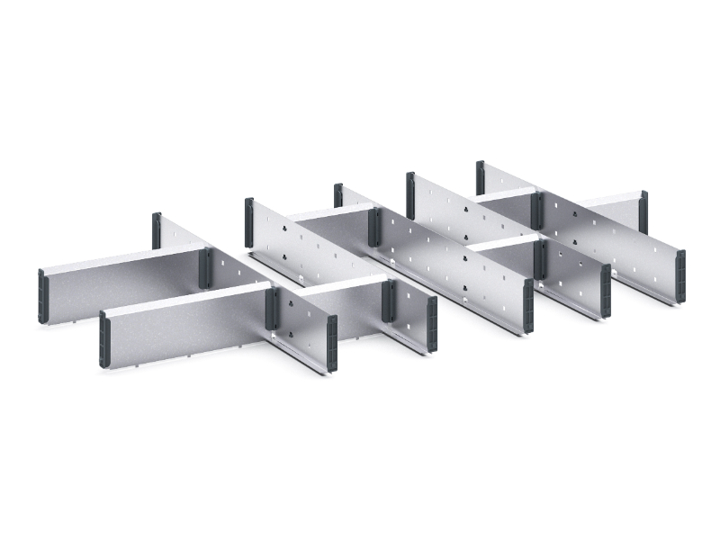 Cubio Adjustable Divider Kit 13 Compartment for Cabinet - WxDxH: 1050X650X100mm Galvanised Steel _SKU-43020678.51