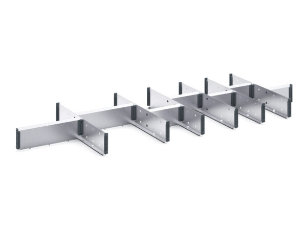 Cubio Adjustable Divider Kit 14 Compartment for Cabinet - WxDxH:1300X525X100mm Galvanised Steel _SKU-43020690.51
