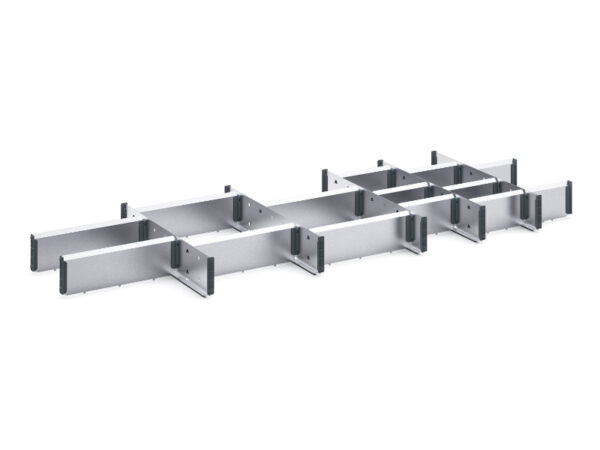 Cubio Adjustable Divider Kit 20 Compartment for Cabinet - WxDxH:1300X525X100mm Galvanised Steel _SKU-43020691.51