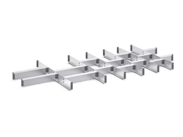 Cubio Adjustable Divider Kit 21 Compartment for Cabinet - WxDxH: 1300X650X75mm Galvanised Steel _SKU-43020695.51