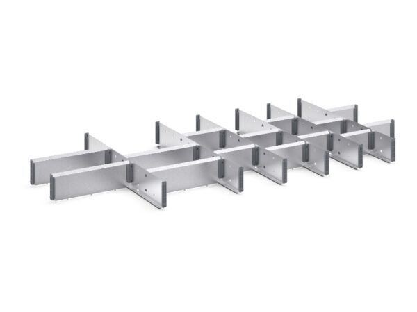 Cubio Adjustable Divider Kit 21 Compartment for Cabinet - WxDxH: 1300X650X100mm Galvanised Steel _SKU-43020697.51