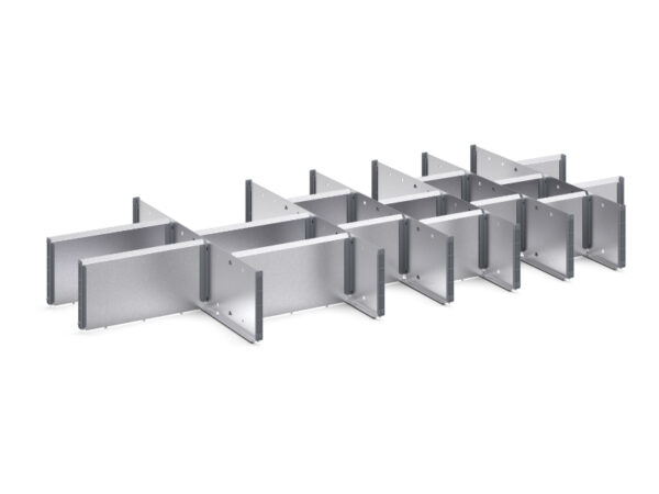 Cubio Adjustable Divider Kit 21 Compartment for Cabinet - WxDxH: 1300X650X150mm Galvanised Steel _SKU-43020699.51