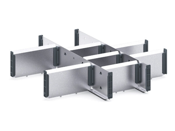 Bott Shallow Drawer Separators - Cubio Adjustable Divider Kit 10 Compartment for Cabinet - WxDxH: 525X525X100mm Galvanised Steel _SKU-43020712.51