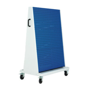 Tool Organisation Board On Wheels - Perfo 6 Panel Trolley with 6 Perfo Panels. WxDxH: 1000X650X1600mm Ral 7035/5010 _SKU-14026026.11