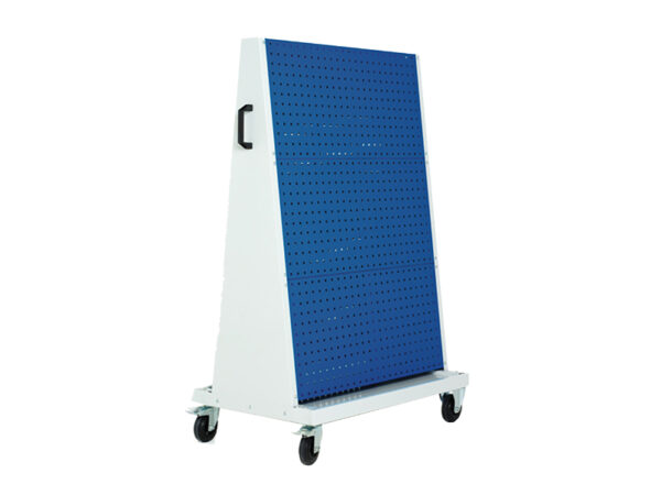 Tool Organisation Board On Wheels - Perfo 6 Panel Trolley with 6 Perfo Panels. WxDxH: 1000X650X1600mm Ral 7035/5010 _SKU-14026026.11