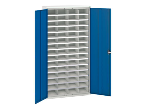 Verso Compartment Cupboard with 60 Compartments. WxDxH: 1050X350X2000mm Ral 7035/5010 _SKU-16926503.11
