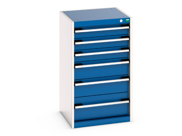 6 Drawer Cubio Drawer Cabinet - WxDxH: 525X525X900mm Ral 7035/5010 _SKU-40010039.11V