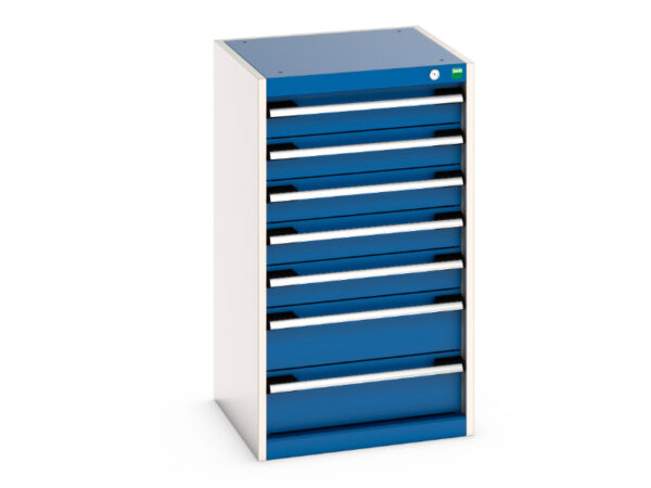 Cubio Drawer Cabinet with 7 Drawers. WxDxH: 525X525X900mm Ral 7035/5010 _SKU-40010041.11V